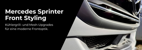 Mercedes Sprinter front styling with honeycomb mesh grille upgrade