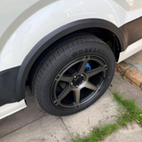 Per le finiture degli archiruota VW New Crafter / MAN TGE - Kit di stile nero testurizzato a 4 pezzi | Van-X