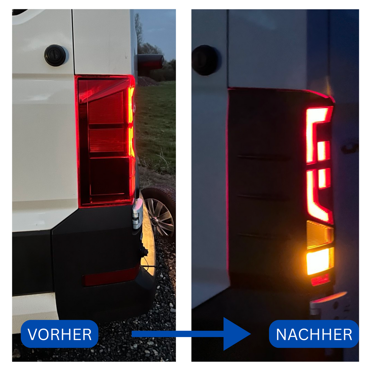 Voor Volkswagen Crafter achterlichtbeschermers - Hammerite Ultimate Matte Black (vanaf 2018)