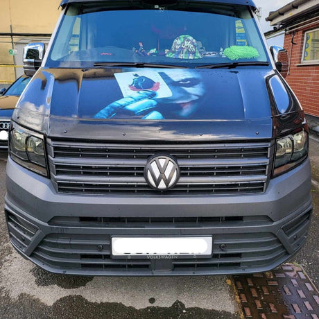 Für VW Crafter New Shape Scheinwerferschutz – Schwarz glänzend – Premium-Schutz | Van-X