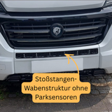 Fiat Ducato Stoßfänger Wabengitter ohne Parksensoren – Glänzend Schwarz