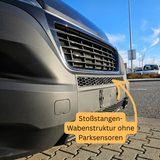 Vauxhall Movano Stoßfänger Wabengitter ohne Parksensoren – Matt Schwarz