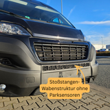 Peugeot Boxer Stoßfänger Wabengitter ohne Parksensoren – Matt Schwarz