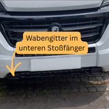 Fiat Ducato unterer Stoßstangen-Waben-Kühlergrill - Glänzend Schwarz