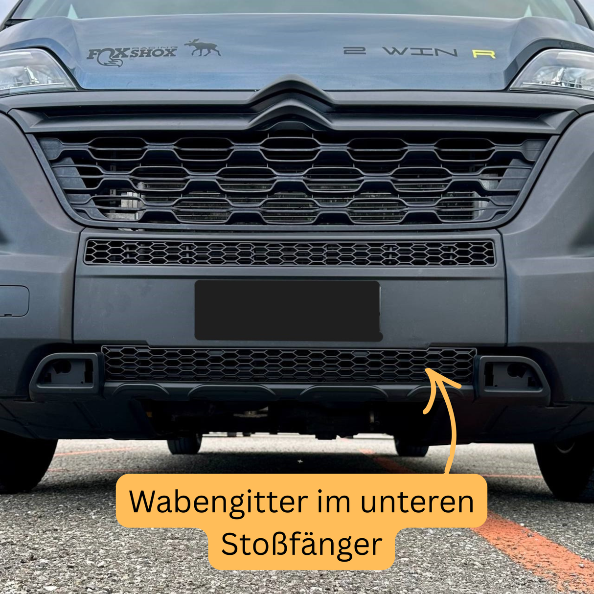 Griglia a nido d'ape paraurti inferiore Peugeot Boxer - Nero opaco
