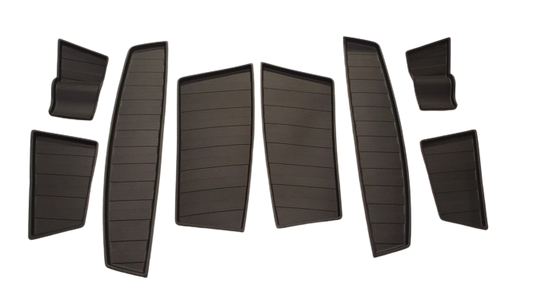 Toyota Proace Door Pocket Rubber Inserts / Mats - Black