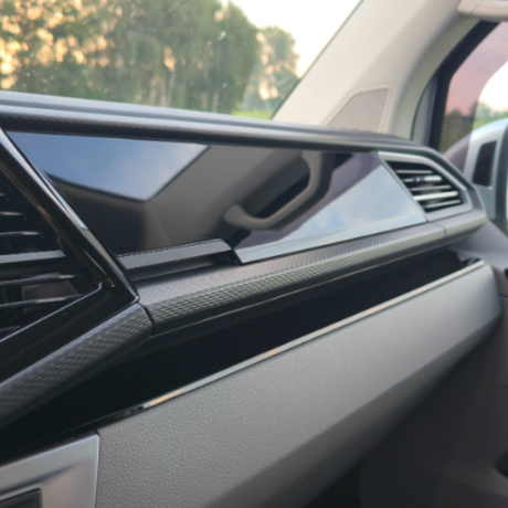 Für VW T6.1 Handschuhfach Magnetdeckel – glänzend schwarze Lackierung für Volkswagen Transporter Vans, Wohnmobile