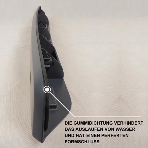 Griffleiste Kennzeichenbeleuchtung - Version Flügeltüren - für VW T5 - T5.1 - Candy Weiss - Van-X
