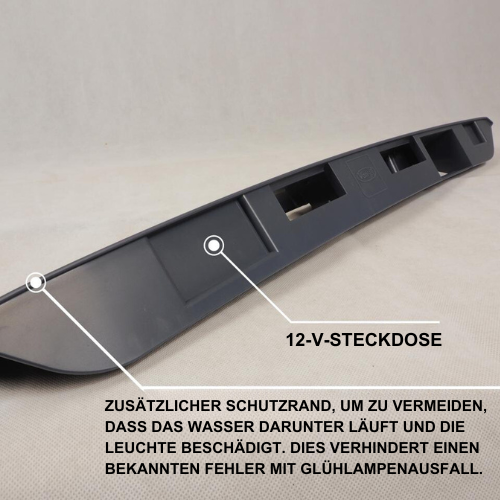 Griffleiste Kennzeichenbeleuchtung - Version Flügeltüren - für VW T5 - T5.1 - Reflex Silber - Van-X