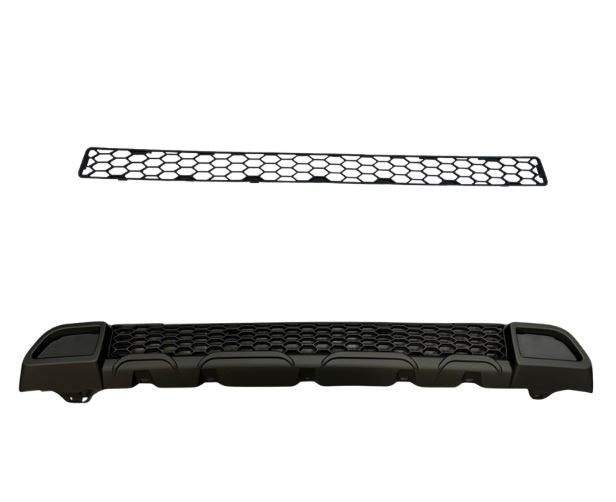 Voor Opel Movano Front Honeycomb Bumper Grille Bundle 2 stuks - Matt Zwart | Van-X