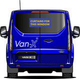 Voor Ford Transit Custom Premium raamgordijnen - Zwart/Zwart - MAAK JE EIGEN BUNDEL! Van-X