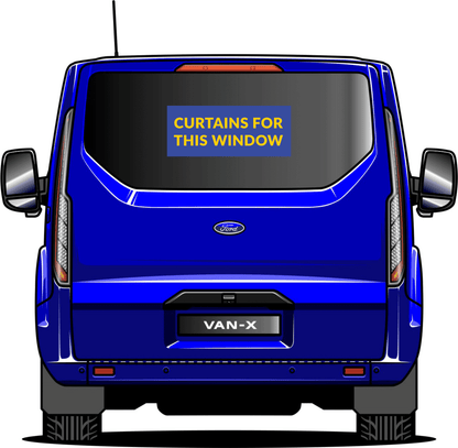 Voor Ford Transit Custom Premium raamgordijnen - Zwart/Zwart - MAAK JE EIGEN BUNDEL! Van-X