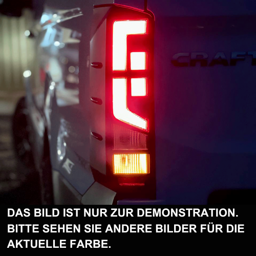 Rejillas de protección para luces traseras MAN TGE / Volkswagen Crafter Nueva Generación en negro brillante