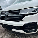 Pour VW T6.1, ailettes latérales de la calandre avant Van-X - finition noir brillant