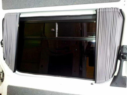 VW Crafter Premium Fenster-Vorhänge Van-X - Schwarz/Grau