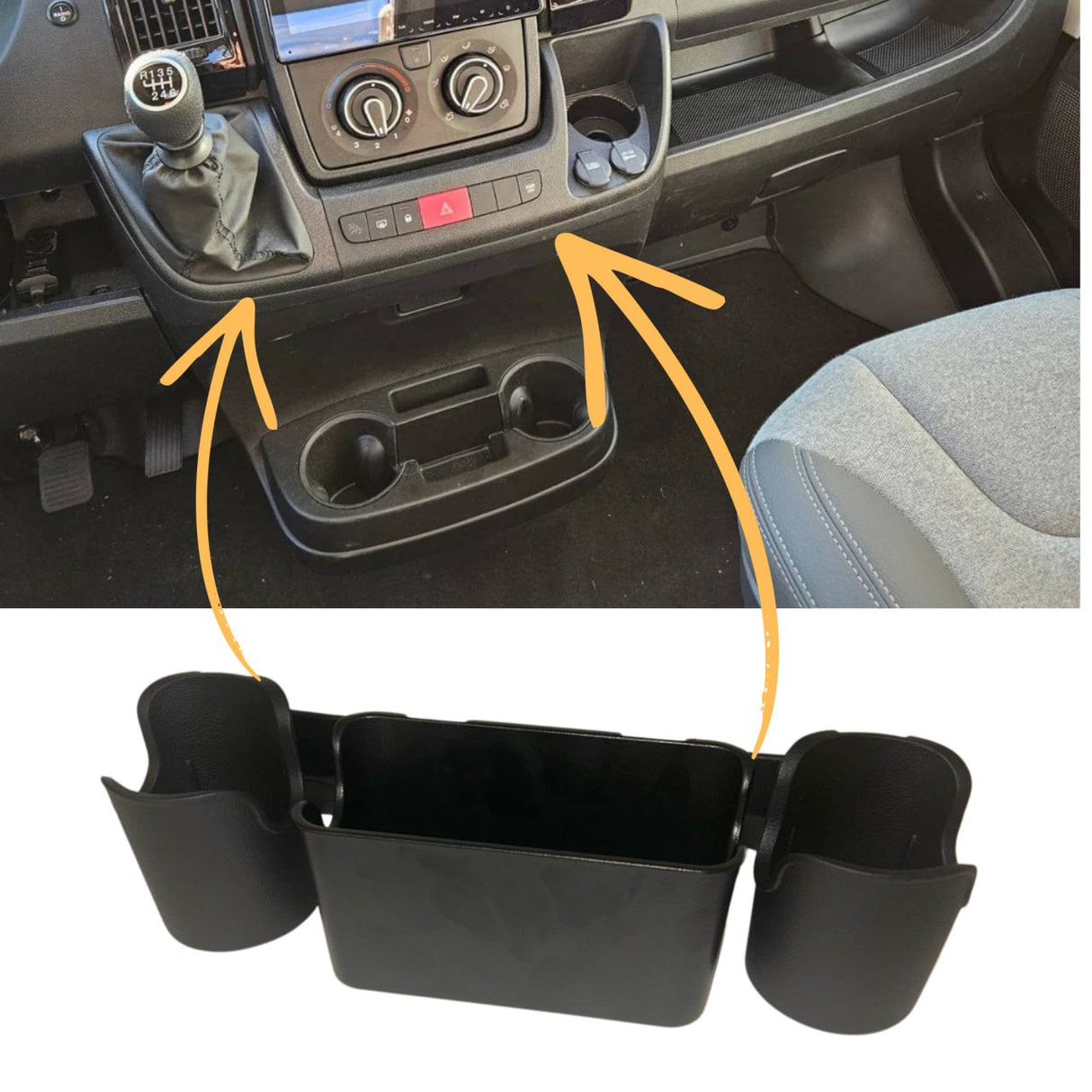 Voor Peugeot Boxer OEM Plus Bekerhouder & Tray – Interieuraccessoires | Van-X