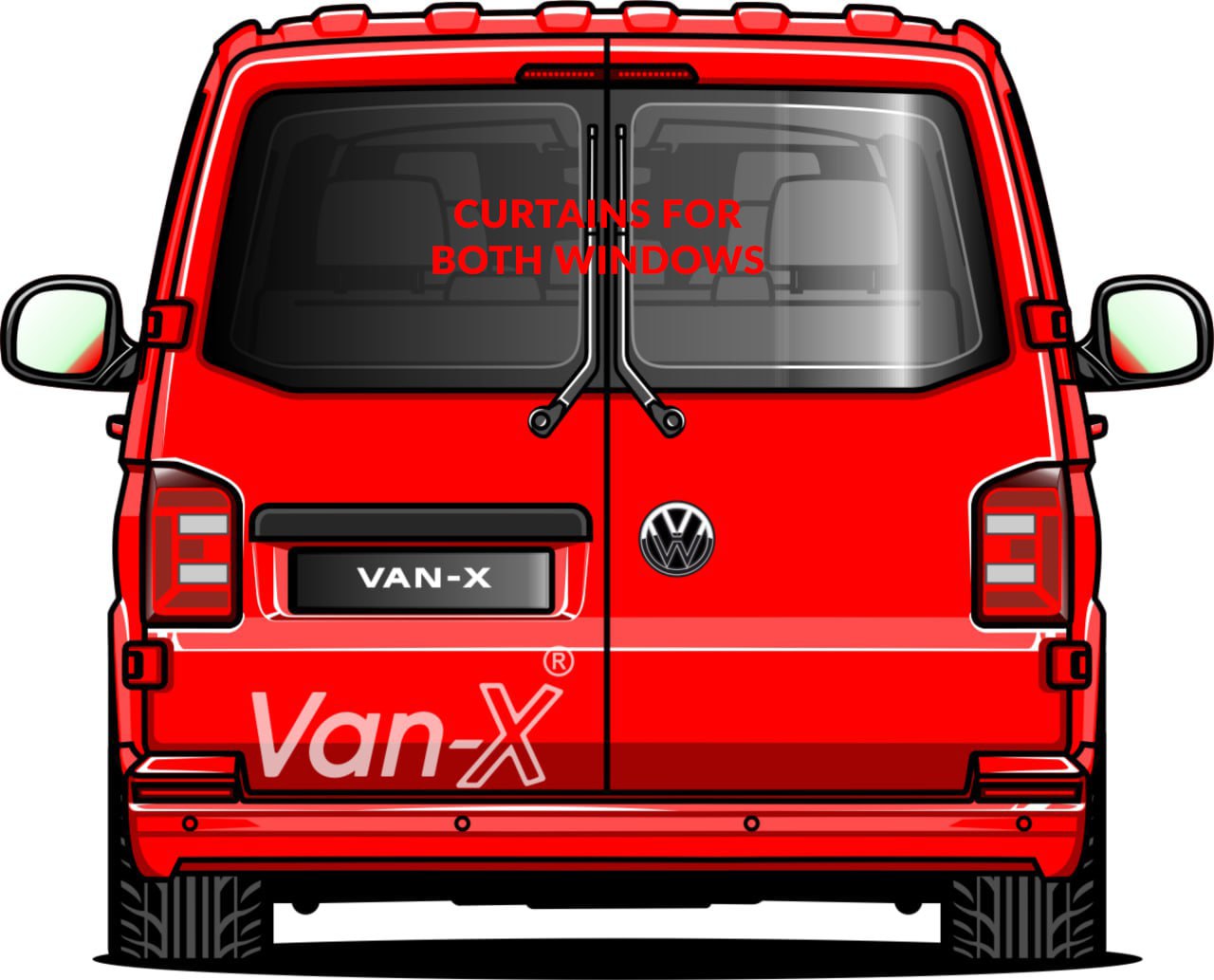 Vauxhall Vivaro Premium-Fenstervorhänge Schwarz/Grau - ERSTELLEN SIE IHR EIGENES PAKET! Van-X