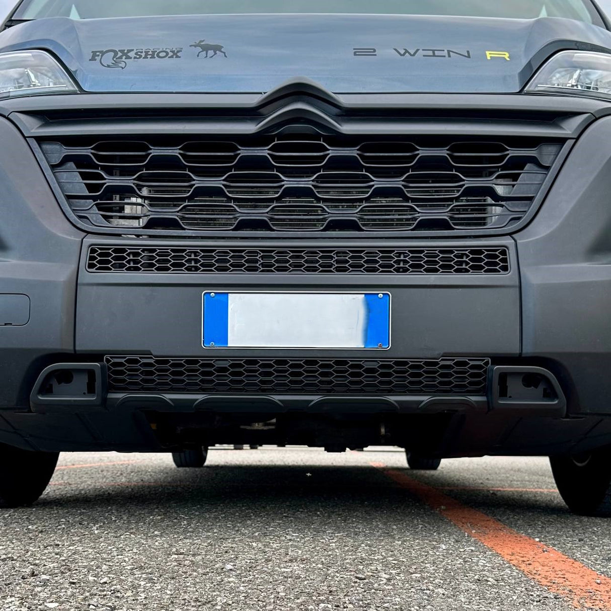 Voor Opel Movano Front Honeycomb Bumper Grille Bundle 2 stuks - Matt Zwart | Van-X