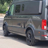 For VW New Crafter / MAN TGE Wheel Arch Trims - Textured Black 4 Piece Styling Kit | Van-X