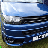 Badgeloze grille voor VW Volkswagen T5.1 (pianozwart)