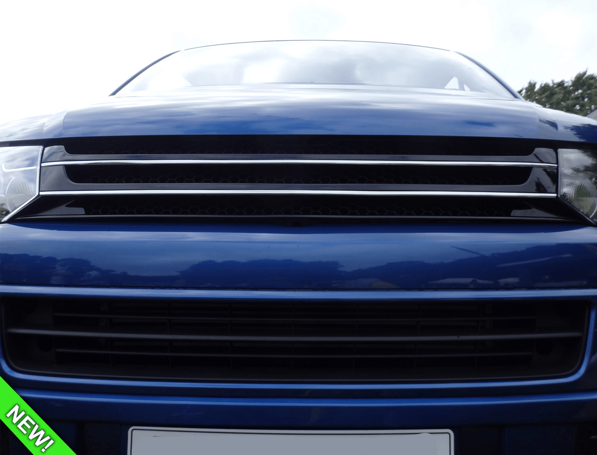 Badgeloze grille voor VW Volkswagen T5.1 (pianozwart)