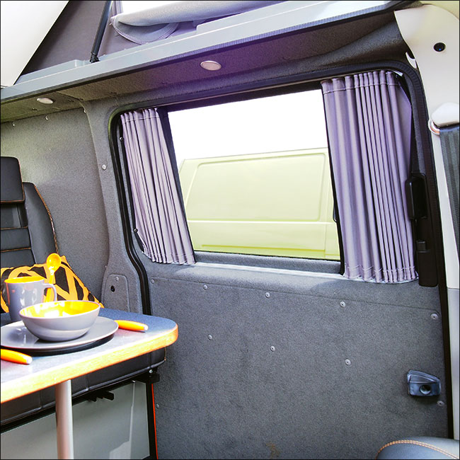 Pour Rideaux de Fenêtre Premium Ford Transit Custom - Noir/Gris - CRÉEZ VOTRE PROPRE ENSEMBLE! Van-X