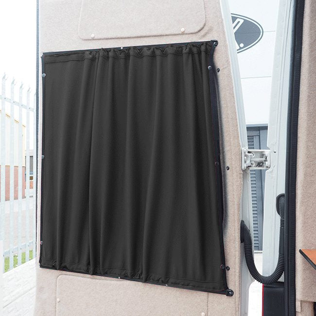 VW Crafter Premium Window Curtains Van-X - Black/Black