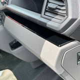 Per VW T6.1 Transporter Dashboard Upgrade - Set di rivestimento per cruscotto inferiore lucido in 4 pezzi