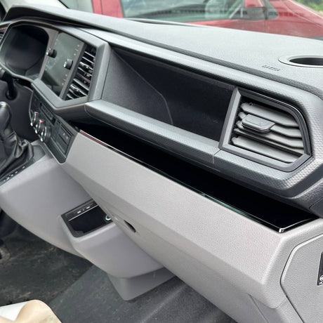 Per VW T6.1 Transporter Dashboard Upgrade - Set di rivestimento per cruscotto inferiore lucido in 4 pezzi