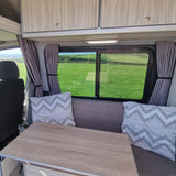 Mercedes Sprinter Premium Window Curtains Van-X - Black/Grey