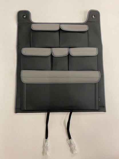VW T5 / T5.1 / T6 Transporter Double Back Seat Organiser (Black with Grey Lids)