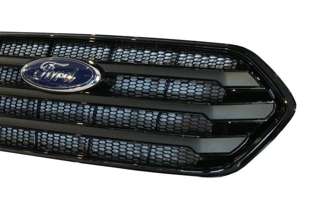 Für Ford Transit Custom Frontgrill OEM-Stil Neue Form (Basis schwarz glänzend)