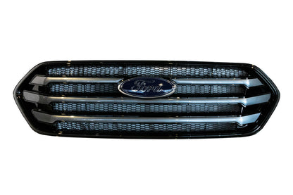 Für Ford Transit Custom Frontgrill OEM-Stil Neue Form (Basis schwarz glänzend)