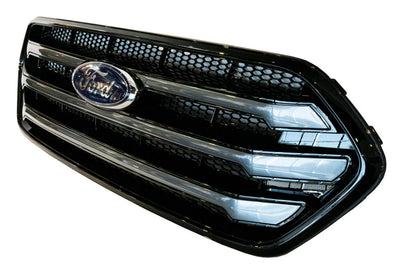 Für Ford Transit Custom Frontgrill im OEM-Stil Neue Form (mattschwarze Basis)