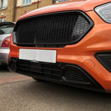 Voor Ford Transit Custom Honeycomb Grille Set - Glanzende zwarte bovenkant en matte zwarte onderkant - Klaar om te monteren