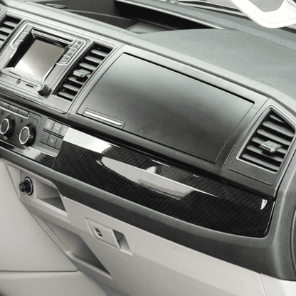 Für VW Transporter T6 LHD Unteres Armaturenbrett Zierleisten Carbon-Effekt