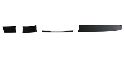 Embellecedores de estilo para la parte inferior del tablero de VW Transporter T6. Panel de confort. Para conducción en el lado izquierdo (LHD). Color negro mate