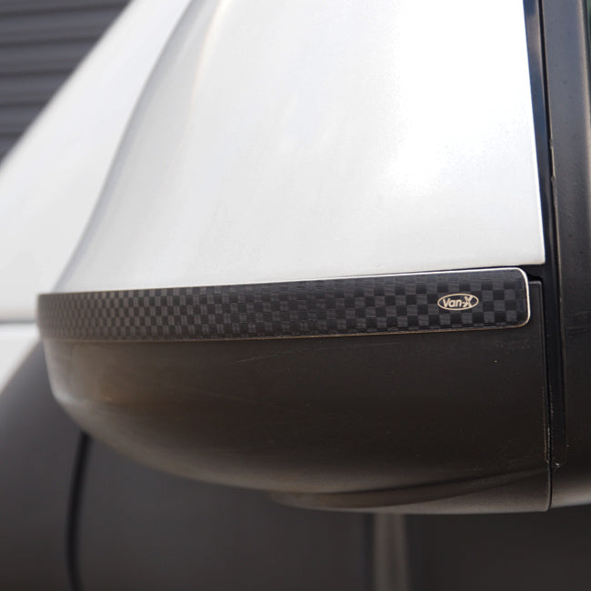 VW T6 Transporter - Molduras de Espejo Retrovisor en Acero Inoxidable con Película de Carbono