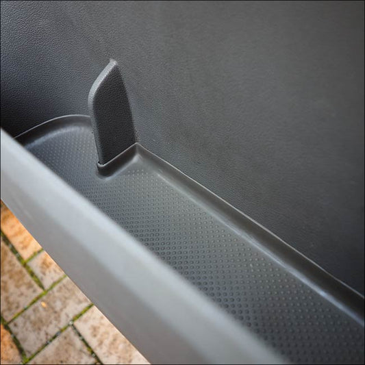 Insertos de bolsillo de puerta para furgonetas VW T5, T5.1, revestimiento de goma (gris claro) para ambas sillas capitán. Estilo interior, regalo ideal.