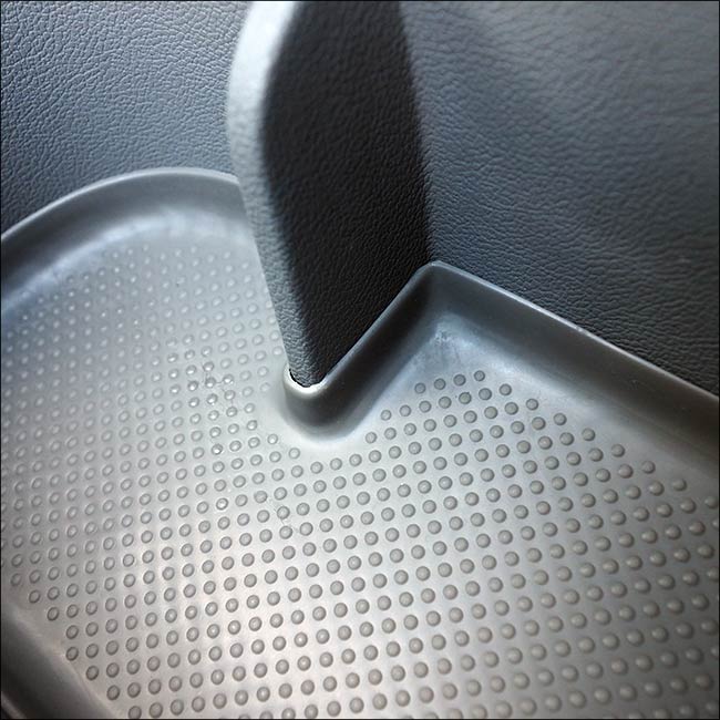 Für Van-X, Silikon / Gummi Türeinsätze, für VW Transporter T5 / T5.1 (Grau) Doppelsitz Beifahrer