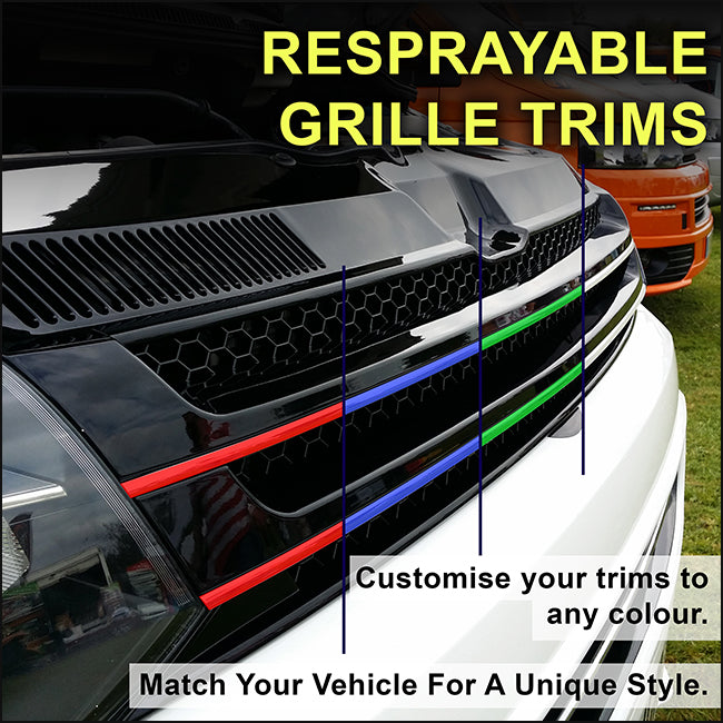 Front Badgeless Grille For VW Volkswagen T5.1 (Piano Black)