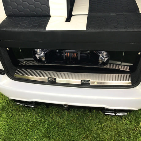 Roestvrije achterdrempelafdekking alleen voor VW T5, T5.1 staldeur