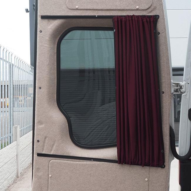 VW Crafter Premium 2 x Side Window, 1 x Barndoor Curtain Van-X