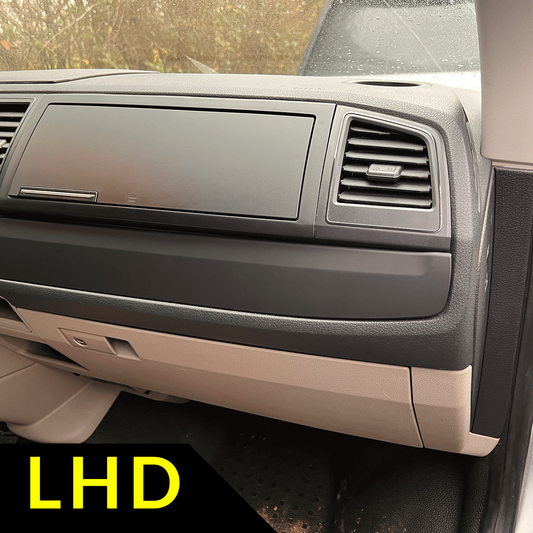 VW Transporter T6 Stylingpanelen onderzijde dashboard Comfort Dash LHD Matzwart