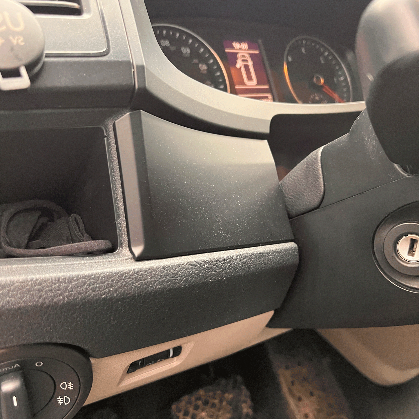 VW Transporter T6 onderste dashboard-stylingsierlijsten Comfort Dash matzwart geverfd en klaar om te passen (set van 6)